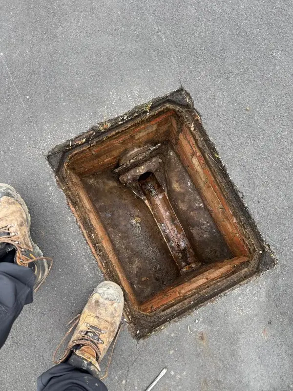 Drain replacement work in progress