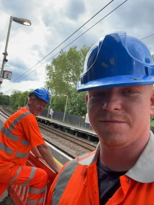 Engineer wearing full PPE on site
